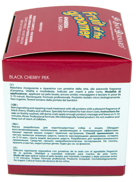 ISB Fruit of the Groomer Black Cherry Восстанавливающая маска для короткой шерсти с протеинами шелка 250 мл