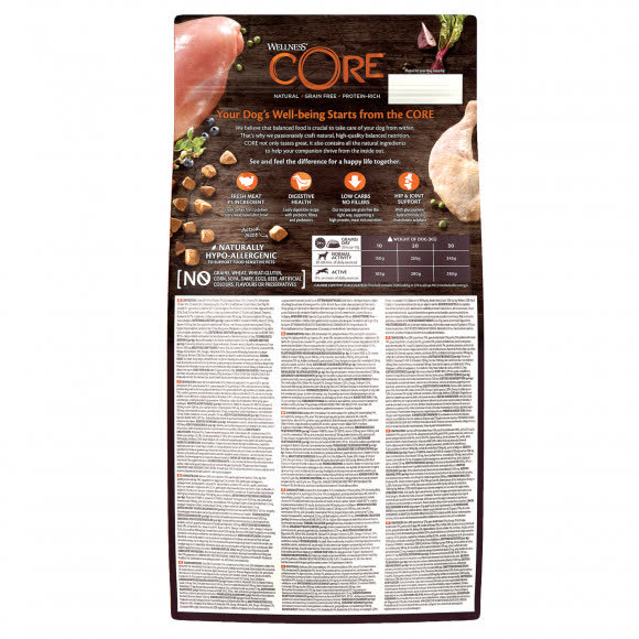 CORE Корм из индейки с курицей для взрослых собак средних пород 1,8 кг