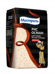 Рис Мистраль Осман для плова по-восточному 900 гр (упаковка 12 шт)