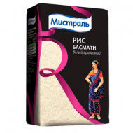 Рис белый ароматный Басмати Мистраль 500 гр (упаковка 12 шт)