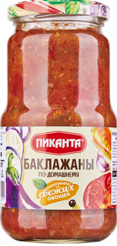 Баклажаны по-домашнему Пиканта 520 гр (упаковка 6 шт)