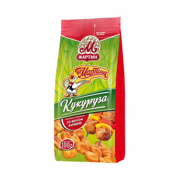 Кукуруза жареная отборная со вкусом барбекю От Мартина 100 гр (упаковка 20 шт)