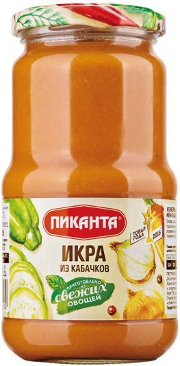 Икра 5 овощей Пиканта 550 гр (упаковка 6 шт)