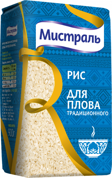 Рис для плова традиционный Мистраль 900 гр (упаковка 12 шт)