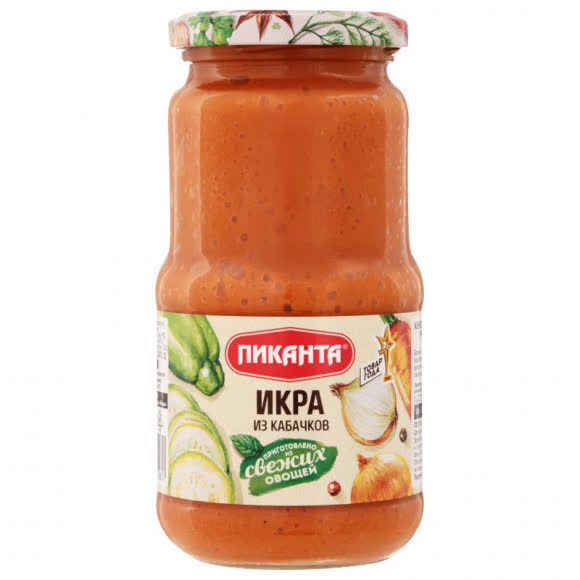 Икра из кабачков Пиканта 520 гр (упаковка 6 шт)