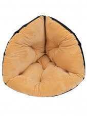 XODY лежанка Ракушка 36х46 см, кожа, черно-бежевая XODY лежанка Ракушка 36х46 см, кожа, черно-бежевая