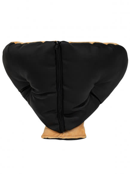 XODY лежанка Ракушка 36х46 см, кожа, черно-бежевая